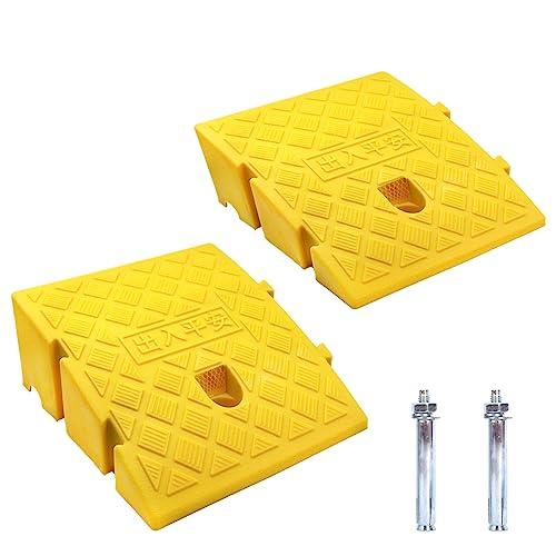 Set di Rampe per Marciapiede in Plastica con Bulloni di Fissaggio