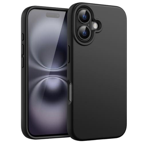 JETech Cover Silicone Liquida per iPhone 16 6,1 Pollici - Nero