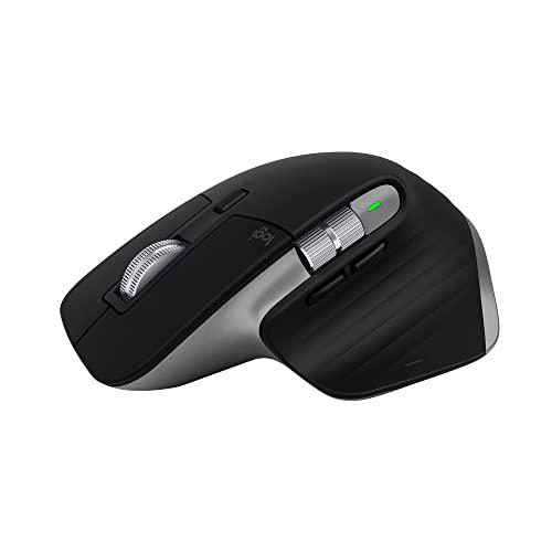 Logitech MX Master 3S per Mac - Mouse Bluetooth wireless con scorrimento ultraveloce, ergonomico, 8.000 DPI, tracciamento in vetro, clic silenziosi, USB-C, Apple, iPad - grigio siderale