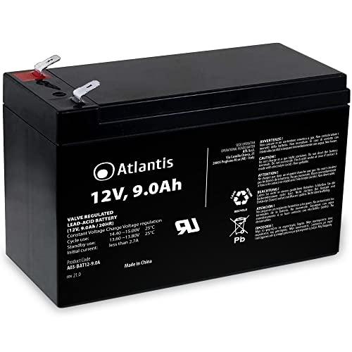 Batteria al Piombo Atlantis 12V 9Ah VRLA per UPS, Videosorveglianza e Allarmi