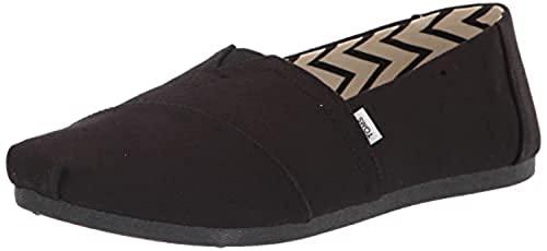 TOMS Recycled Cotton Alpargata, Mocassino Basso Donna, Nero, 40 EU