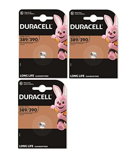Duracell 389/390 SR1130 Batterie a Bottone, Ossido d'Argento, Confezione da 3