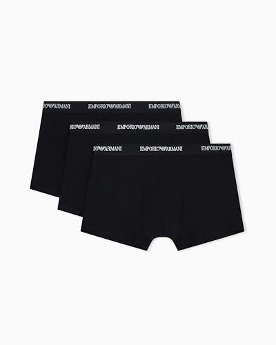 Emporio Armani - Boxer da Uomo (Confezione da 3), Nero/Nero/Nero, L