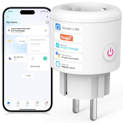SURFOU Presa Smart WiFi con Misuratore di Consumo Energetico e Controllo Vocale