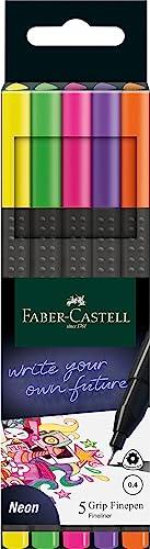 Faber-Castell Grip Finepen Neon - Set da 5