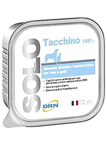 DRN Solo Tacchino Monoproteico 100g - Alimento Umido per Cani e Gatti