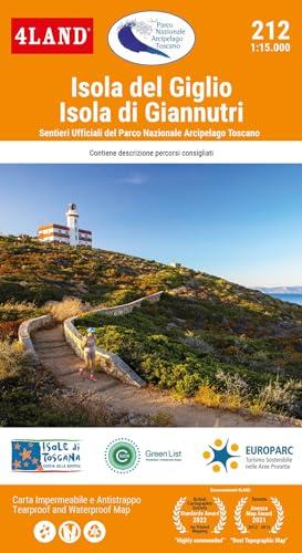 Isola del Giglio - Isola di Giannutri. Sentieri ufficiali del Parco Nazionale Arcipelago Toscano 1:15.000
