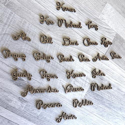 Segnaposto Nomi Personalizzati in Legno o Acrilico per Matrimoni e Eventi