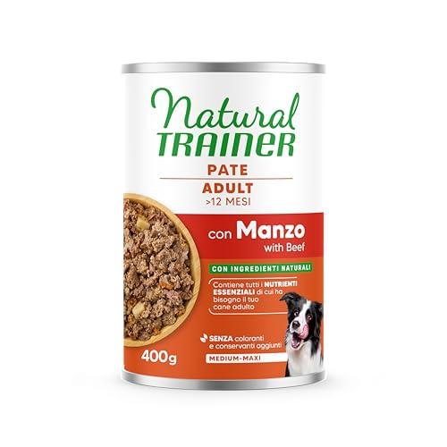 Natural Trainer Medium-Maxi Paté con Manzo - Alimento Umido per Cani Adulti