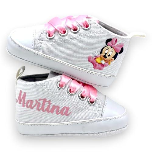 LulluLab Scarpine Neonato Personalizzate Minnie (3-6 mesi)