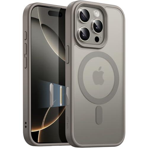 JETech Cover Magnetica per iPhone 16 Pro Max - Titanio Naturale