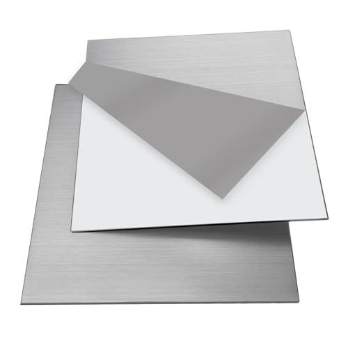 Lamiera in Acciaio Inossidabile 304 - 15cm x 15cm x 0.8mm (2 Pezzi)