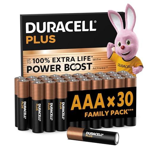 Duracell Plus AAA (LR03) - Confezione da 30 Batterie Alcaline