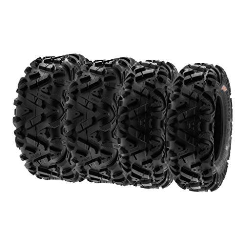 SunF A033 Pneumatici Quad ATV UTV 25x8-12 & 25x10-12 Set 4 Pezzi Omologati Strada