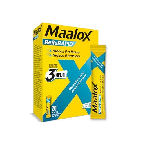 Maalox Reflurapid - Sollievo Rapido da Reflusso e Bruciore (20 Bustine)