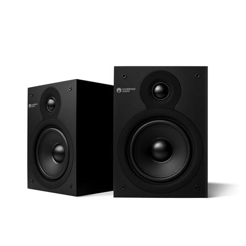 Cambridge Audio SX50 - Coppia di diffusori da scaffale passivi cablati per impianti HiFi o Home Cinema - Nero opaco