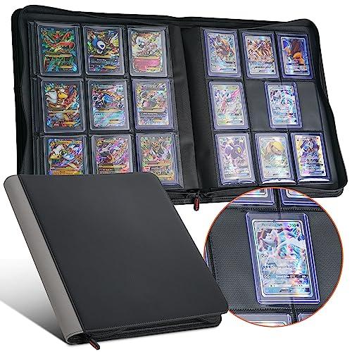 PREZA Toploader Binder - Raccoglitore per Top Loader con Capacità di 216 Top Loader - Raccoglitore a 9 Tasche - Custodia Protettiva per Carte da Gioco (Nero)
