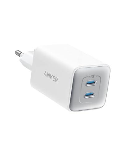Anker Caricatore USB C 47 W, caricatore 523 (Nano 3), compatto con 2 porte GaN caricatore rapido per iPhone 16/16 Plus/16 Pro Max/15/14/13/12, Galaxy, Pixel 4/3, iPad/iPad Mini (cavo non incluso)