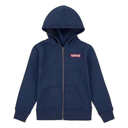 Levi's LVN BOXTAB Full Zip Hoodie, Felpe con Cappuccio Bambini e Ragazzi, Blu (Dress Blues), 14 Anni