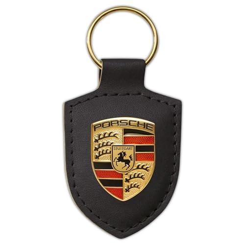 Portachiavi Porsche con Stemma Originale - Nero