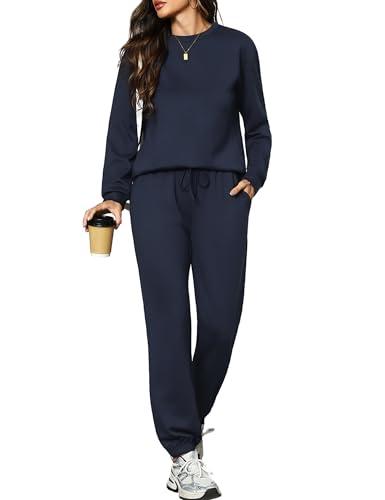 Aottori Tuta da Ginnastica Donna Blu Scuro - Comfort e Stile per il Tuo Tempo Libero