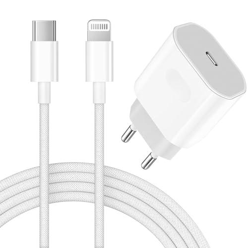 Caricatore Rapido USB-C 25W con Cavo Lightning Certificato MFi per iPhone