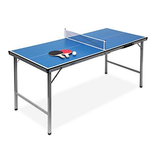 Relaxdays Tavolo da Ping Pong Pieghevole con Accessori