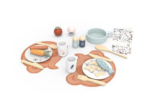 Speedy Monkey SP3002 - Set da pranzo in legno per bambini