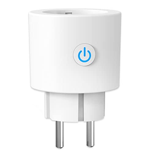 Presa Intelligente Wifi 16A Smart Plug (Type F) con Monitoraggio Energetico, Protezione Sovraccarico, Timer, Regolazione del Programma e Compatibilità con Alexa & Google Home, 1 Pezzo