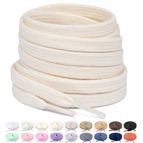 Stepace Lacci Piatti in Cotone Beige 120 cm