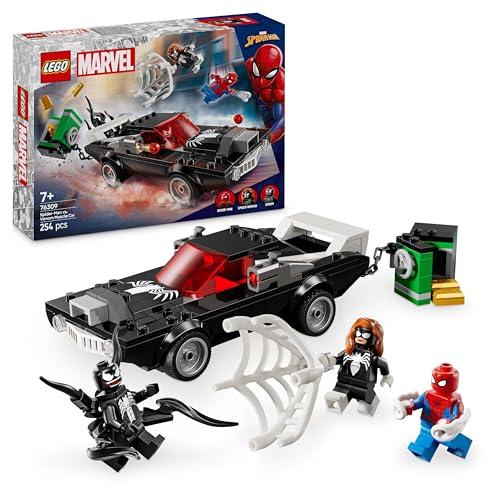 LEGO Marvel Spider-Man Contro Muscle Car di Venom - Macchina Giocattolo da Costruire con 3 Minifigure