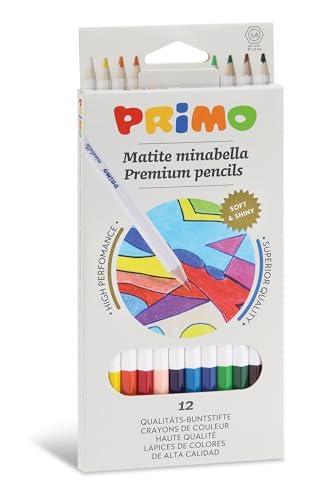 PRIMO - Matite Colorate per Bambini e Artisti - 12 Colori