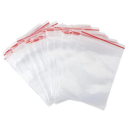 Carehabi 100 Sacchetti con Zip Richiudibili Trasparenti 10x15 cm