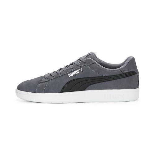 PUMA Smash 3.0 Sneaker Unisex - Adulto, Grigio/Bianco/Nero, Taglia 46 EU
