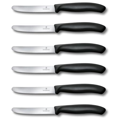 Victorinox Swiss Classic Set 6 Coltelli da Tavola Seghettati Neri