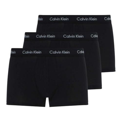 Calvin Klein Pantaloncini Boxer Uomo - Confezione da 3 Low Rise Trunks Cotone Elasticizzato, Nero