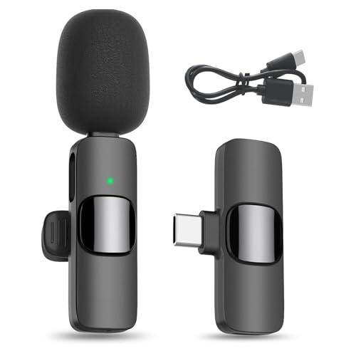 Microfono Wireless Lavalier Plug&Play per Android, YouTube, Live Stream, Vlog e altro