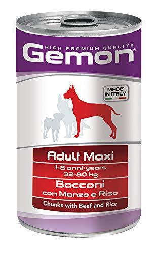 Gemon Cibo Umido per Cani Adult Maxi Manzo Riso GR.1250X12