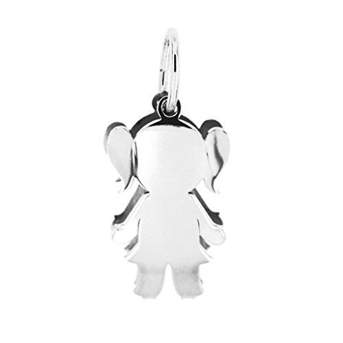 Ciondolo Bambina Double Face in Argento 925