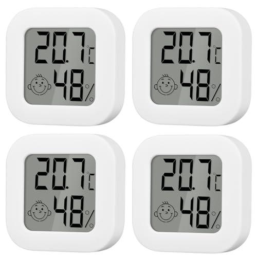 Mini Igrometro Termometro Digitale LCD - Set da 4 Pezzi