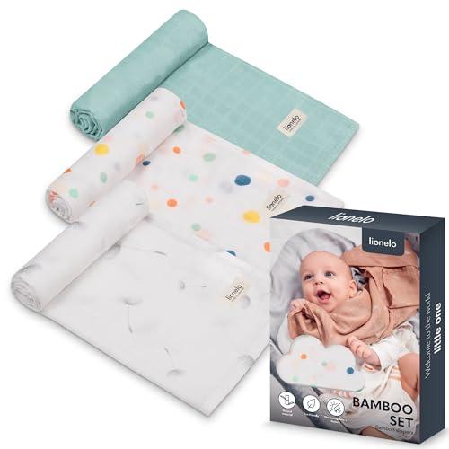 Lionelo Bamboo Set 3 Pezzi Mussole Neonato