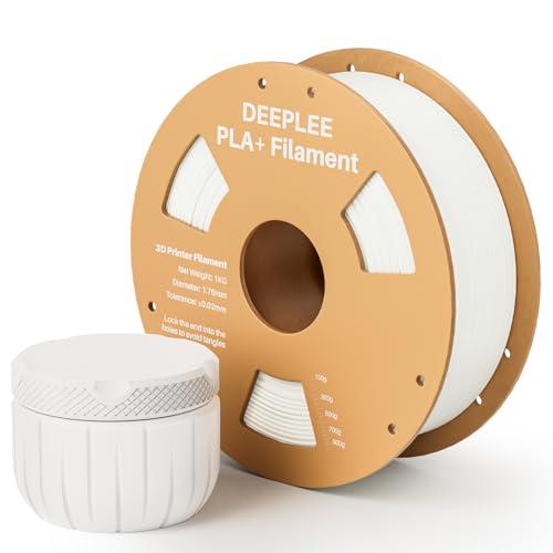 DEEPLEE Filamento PLA+ Bianco 1.75mm - Stampa 3D di Precisione e Resistenza