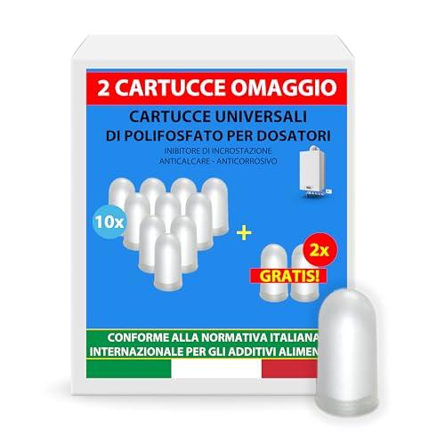 SOLEILUX Cartucce Polifosfati Anticalcare per Caldaia - Ricarica Universale (12 Pastiglie)