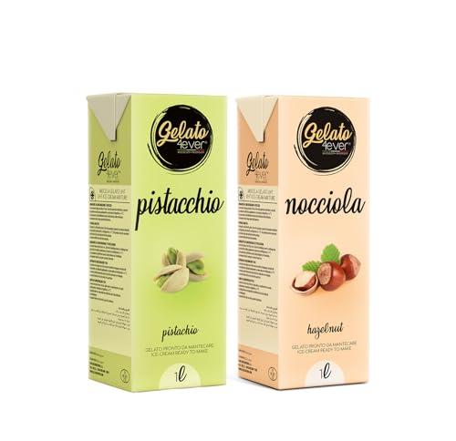 Gelato 4ever - Preparato per Gelato Pistacchio e Nocciola, Double Pack