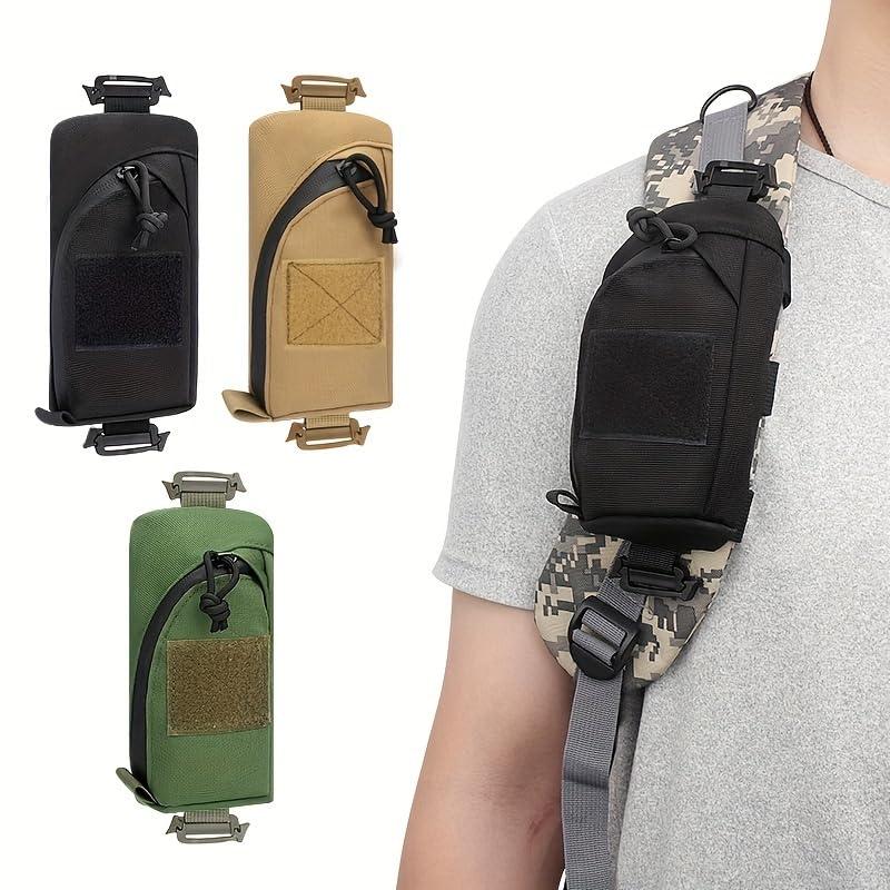 Borsa a tracolla tattica con sistema Molle, borsa per accessori da esterno in nylon, verde