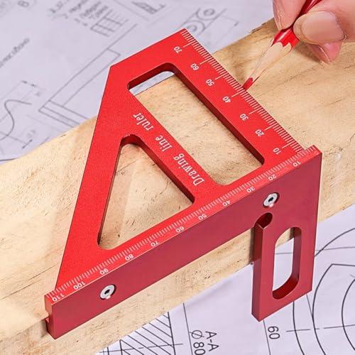 Righello Multi-Angolo 3D in Lega di Alluminio per Lavorazione del Legno