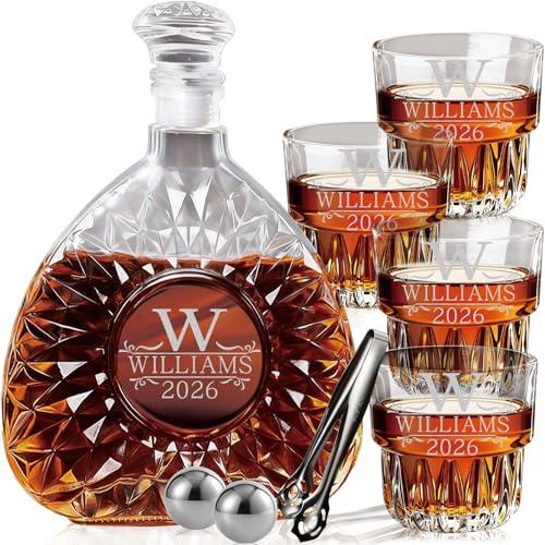 Set Decanter per Whisky Personalizzato con Pietre Refrigeranti e Pinze