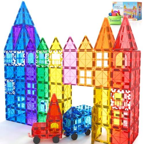 Coodoo - Costruzioni Magnetiche 100 Pezzi con 2 Macchinine