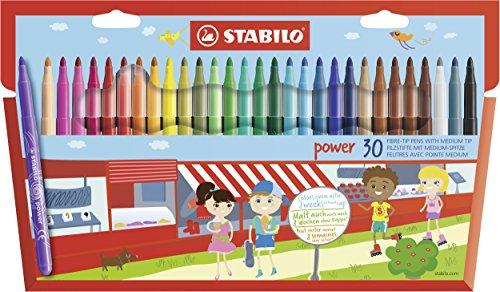STABILO power - Astuccio da 30 Pennarelli colorati