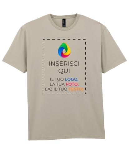 Teetaly Maglietta Personalizzata Uomo in Cotone Organico Stampa Fronte/Retro